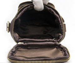Leather Mens Cell Phone Holster Belt Pouch Mens Side Bag Shoulder Bag for Men