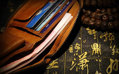 Handmade Leather Braided Mens billfold Wallet Cool Leather Wallet Slim Wallet for Men - imessengerbags