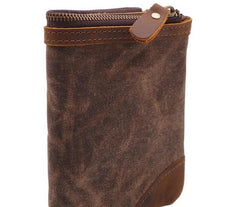 Mens Canvas Small Wallet for men Bifold Cool Men billfold Small Wallet - imessengerbags