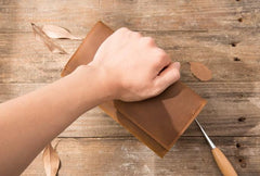 Vintage Slim long Wallet Leather Mens Tan Wallet Long Wallet for Men - imessengerbags
