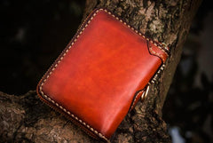 Handmade Leather Tibetan Mens billfold Wallet Cool Chain Wallet Biker Wallet for Men - imessengerbags