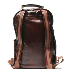 Vintage Leather Mens Backpack Travel Backpack School Backpacks for men
