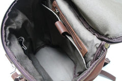 Mens Leather Barrel Backpack Cool Travel Bag Weekender Bag for men - imessengerbags