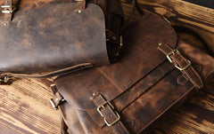 Genuine Leather Mens Cool Messenger Bag Briefcase Work Bag Business Bag for men