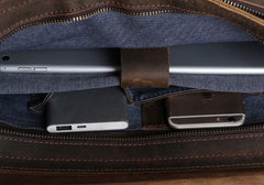 Vintage Coffee Leather Mens Briefcases Work Bag Laptop Bag Business Bag for Men - imessengerbags