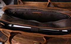 Genuine Leather Mens Cool Messenger Bag Briefcase Work Bag Business Bag for men
