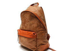 Cool Brown Leather Mens Backpacks Travel Backpacks Laptop Backpack for men