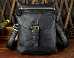 Cool Mens Leather Side Bag Belt Pouch Holster Belt Case Pack Waist Pouch for Men