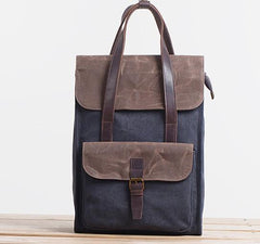 Cool Canvas Gray Mens Handbag Canvas Backpack Canvas Travel Bag for Men