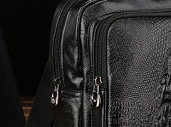 Cool Leather Mens Sling Bag Sling Shoulder Bag Sling Backpacks Chest Bag for men