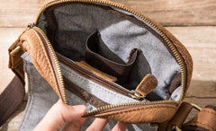 Cool Leather Small Mens Messenger Bags Shoulder Bags for Men - imessengerbags