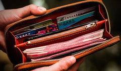 Handmade Leather Tibetan Mens Chain Biker Wallet Cool Leather Wallet Long Clutch Wallets for Men - imessengerbags