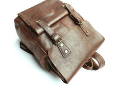 Cool Leather Mens Backpacks Travel Backpack Vintage Laptop Backpack for men