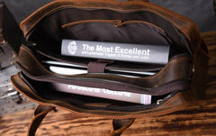 Genuine Leather Mens Cool Messenger Bag Briefcase Work Bag Business Bag for men