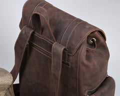 Handmade Leather Mens Cool Backpack Sling Bag Large Travel Bag Hiking Bag for Men - imessengerbags