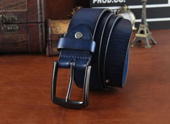 Genuine Leather Punk Rock Biker Trucker Mens Belt Men Black Coffee Belt for Men