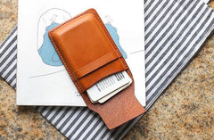 Badass Leather Mens Card Wallet Front Pocket Wallets Small Slim Wallet Change Wallet for Men - imessengerbags