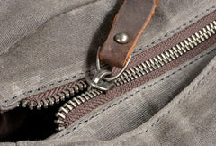 Waxed Canvas Leather Mens Backpack Canvas Travel Backpacks Canvas School Backpack for Men - imessengerbags