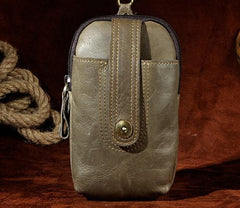 Mens Small Leather Holster Belt Case Belt Pouch Cell Phone Waist Pouch for Men - imessengerbags