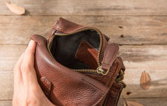 Cool Leather Coffee Belt Pouches Mens Waist Bag Shoulder Bag for Men - imessengerbags