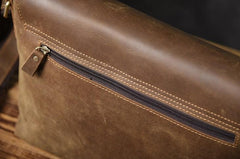 Handmade Leather Mens Cool Shoulder Bag Messenger Bag Chest Bag Bike Bag Cycling Bag for men - imessengerbags