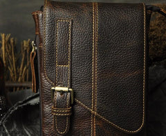 Mens Leather Small Side Bag COURIER BAGs Waist Pouch Holster Belt Case Belt Pouch for Men - imessengerbags