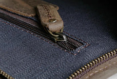 Cool Coffee Vintage Leather Mens Messenger Bags Shoulder Bag for Men