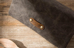Cool Canvas Leather Mens Long Wallet Long Wallet for Men - imessengerbags