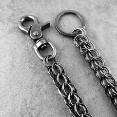 27'' Metal PUNK CHAIN BIKER SILVER Black WALLET CHAIN LONG PANTS CHAIN SILVER Black Jeans Chain Jean ChainS FOR MEN