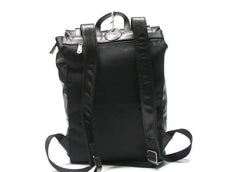 Black Leather Mens Backpack Travel Backpacks Laptop Backpack for men - imessengerbags