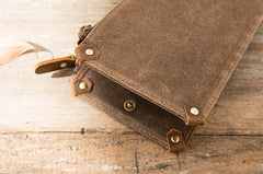 Cool Canvas Leather Mens Bifold Long Cards Wallet Long Wallet for Men - imessengerbags