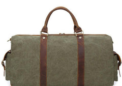Mens Waxed Canvas Leather Large Weekender Bags Canvas Travel Bag for Men
