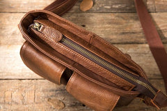 Cool Small Leather Vintage Mens Messenger Bag Shoulder Bags  for Men - imessengerbags