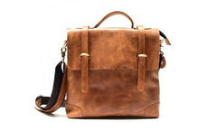 Vintage Mens Leather Briefcase Handbag Shoulder Bag Backpack for men