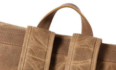 Waxed Canvas Mens Travel Backpack Canvas School Backpack Laptop Backpack for Men