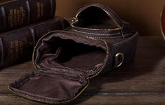 Vintage Leather Belt Pouch for Men Waist Bags BELT BAGs Shoulder Bags For Men