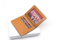 Leather Mens Card Wallets Small Wallet Slim Wallet Front Pocket Wallet for Men - imessengerbags