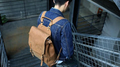 Cool Leather Mens Backpacks Travel Backpack Laptop Backpack for Men