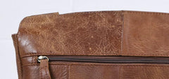 Vintage Brown Cool Leather Mens Messenger Bag Shoulder Bags for Men