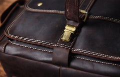 Handmade Leather Mens Cool Backpack Messenger Bag Briefcase Work Bag Business Bag for men - imessengerbags