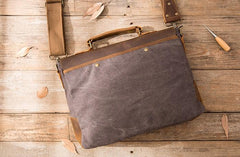 Leather Canvas Messenger Bags for men Vintage Shoulder Bag for men - imessengerbags