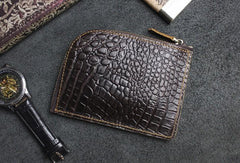 Handmade Leather Floral Mens Front Pocket Wallet Cool Slim Leather Wallet Men billfold Wallets Bifold for Men - imessengerbags