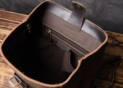 Handmade Leather Mens Cool Backpack Sling Bag Large Travel Bag Hiking Bag for men