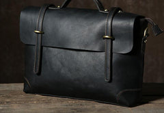Handmade Leather Mens Cool Messenger Bag Briefcase Work Bag Business Bag Laptop Bag for men - imessengerbags
