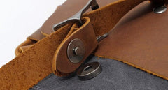 Cool Mens Waxed Canvas Leather Small Courier Bags Canvas Side Bags for Men - imessengerbags