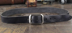 Genuine Leather Punk Rock Biker Trucker Mens Belt Men Black Coffee Belt for Men