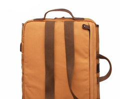 Waxed Canvas Leather Mens Cool Backpack Canvas Handbag Canvas Shoulder Bag for Men