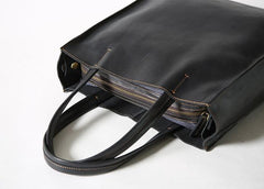 Handmade Leather Mens Tote Bag Cool Messenger Bag Tote Bag Handbag Shoulder Bag for men - imessengerbags