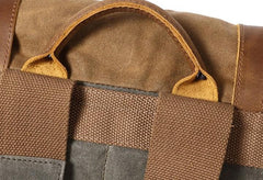 Waxed Canvas Mens Travel Backpacks Canvas School Backpacks Laptop Backpack for Men - imessengerbags