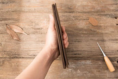 Vintage Slim long Wallets Leather Mens Tan Wallet Long Wallet for Men - imessengerbags